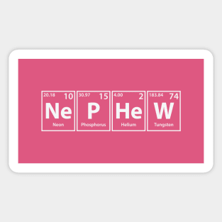 Nephew (Ne-P-He-W) Periodic Elements Spelling Sticker